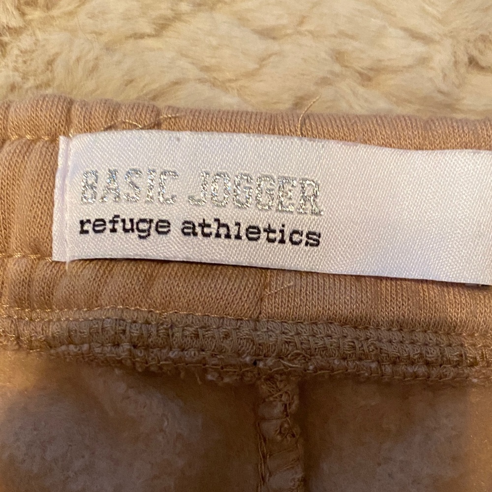 🌸 Refuge Tan Joggers with Blue Butterfly Accents - Picture 5 of 9